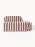 Wolke Striped Chaise-Module — Warm Grey