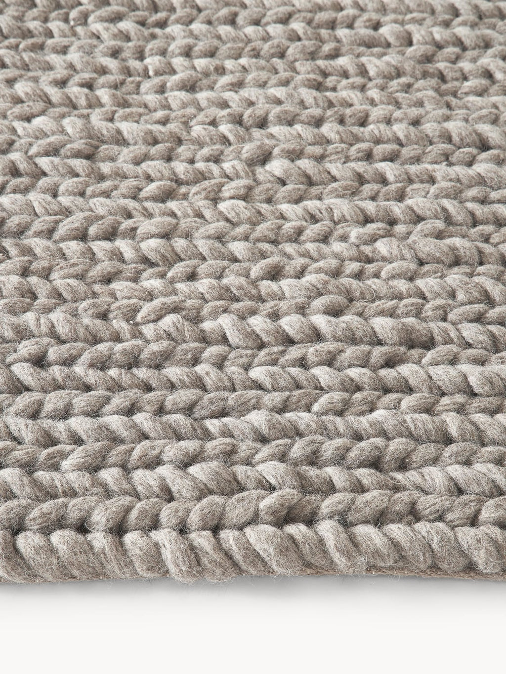 Bruna Handmade Wool Rug with woven Texture