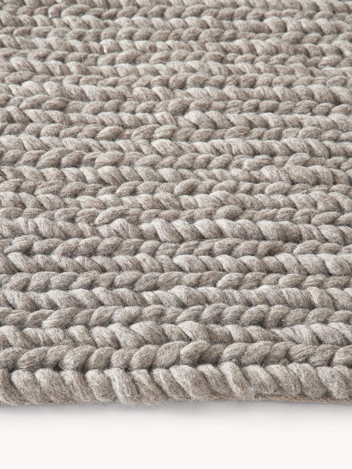 Bruna Handmade Wool Rug with woven Texture