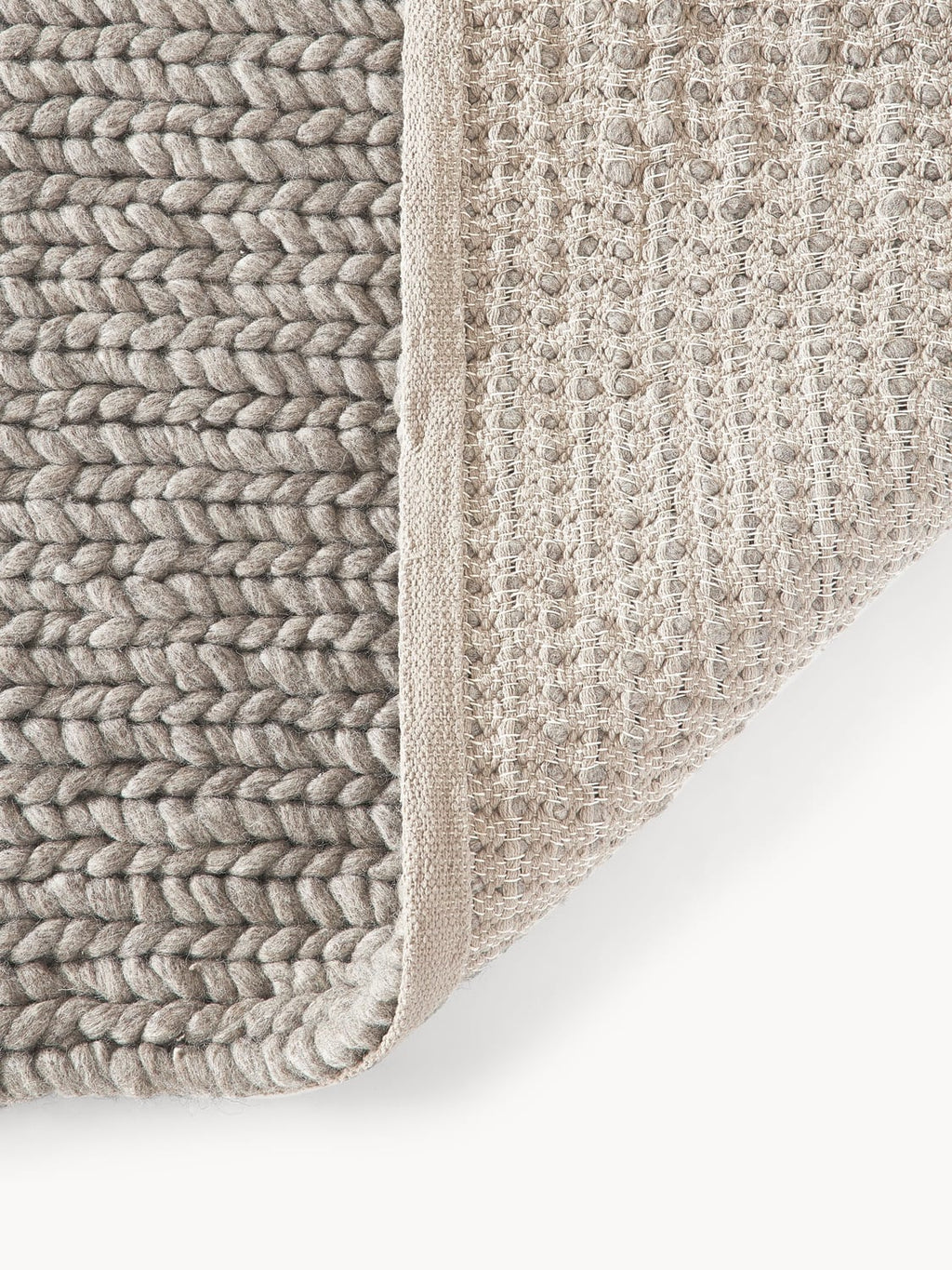 Bruna Handmade Wool Rug with woven Texture