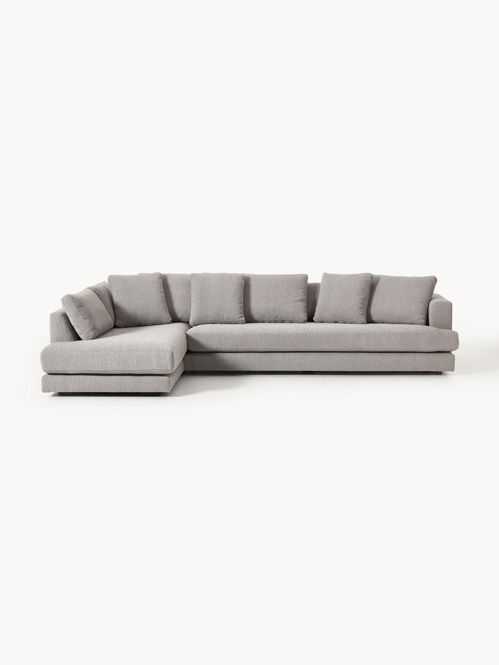 Tribeca XL Bouclé Corner Sofa — Grey