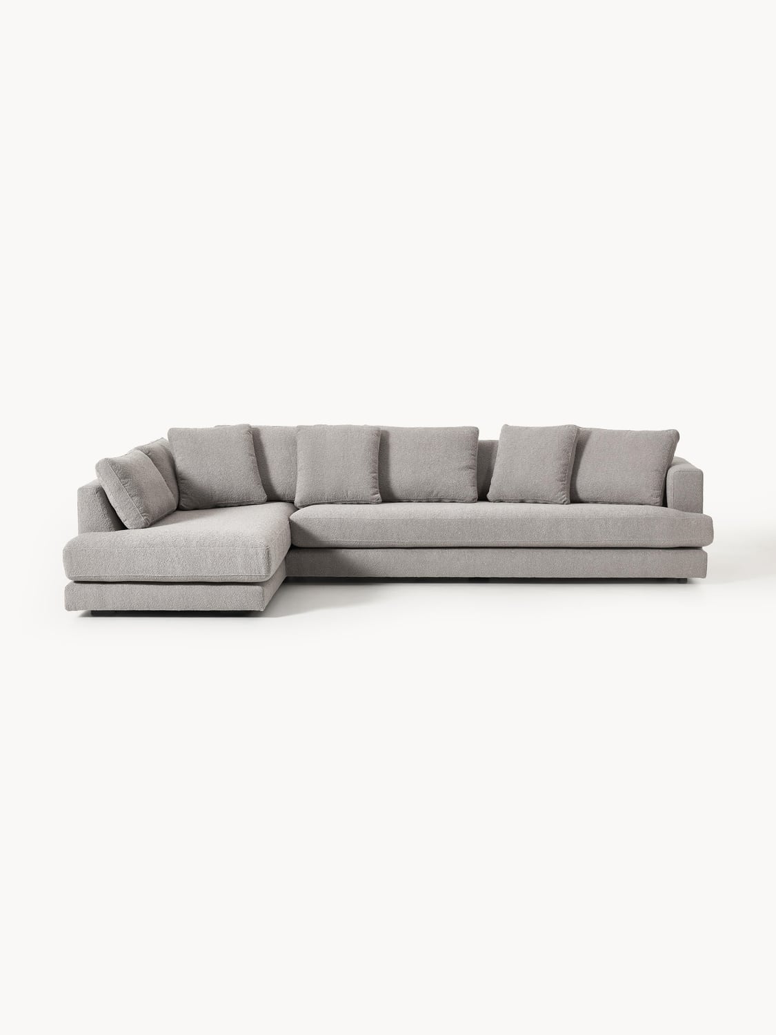 Tribeca XL Bouclé Corner Sofa — Grey
