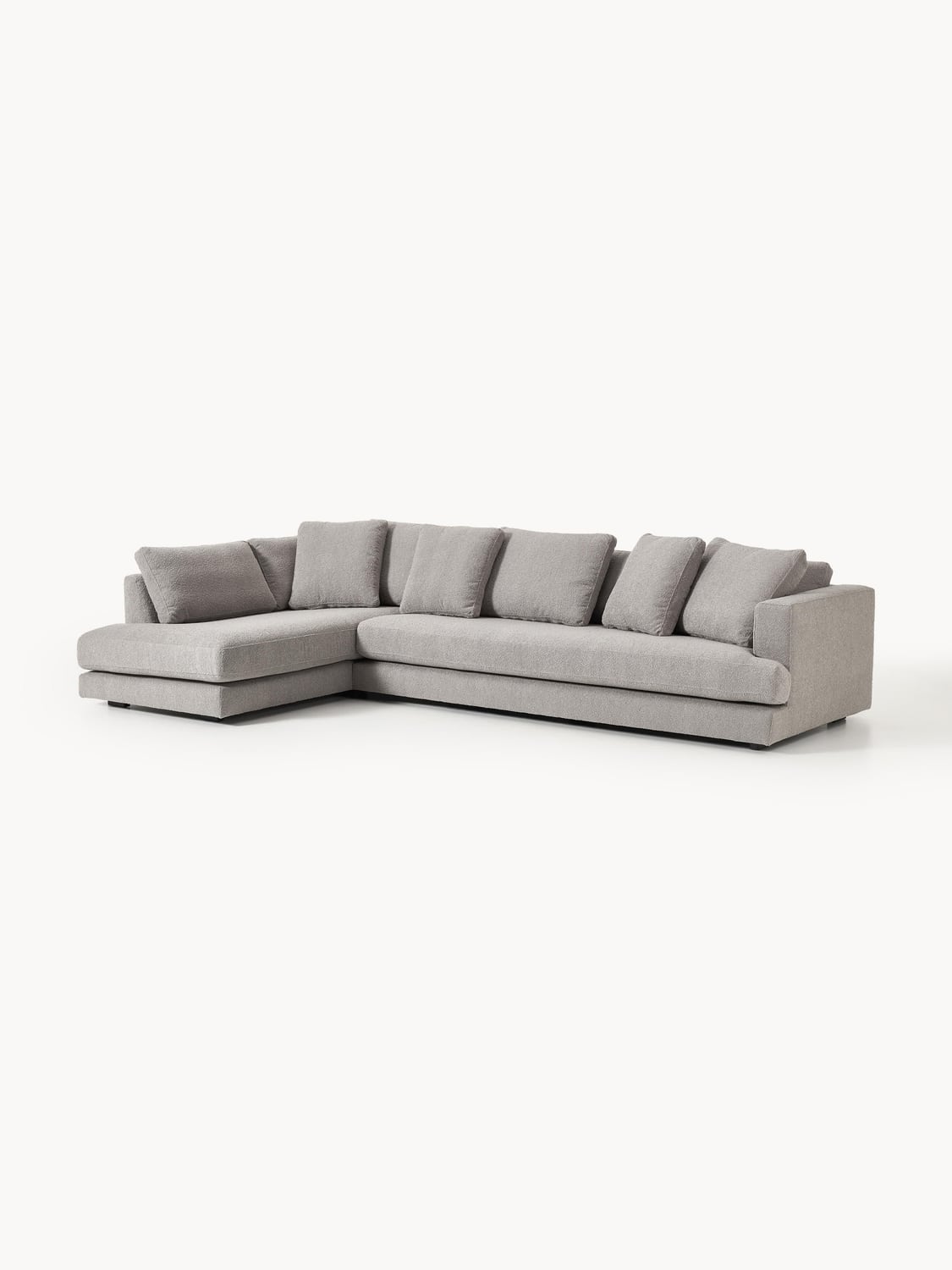 Tribeca XL Bouclé Corner Sofa — Grey