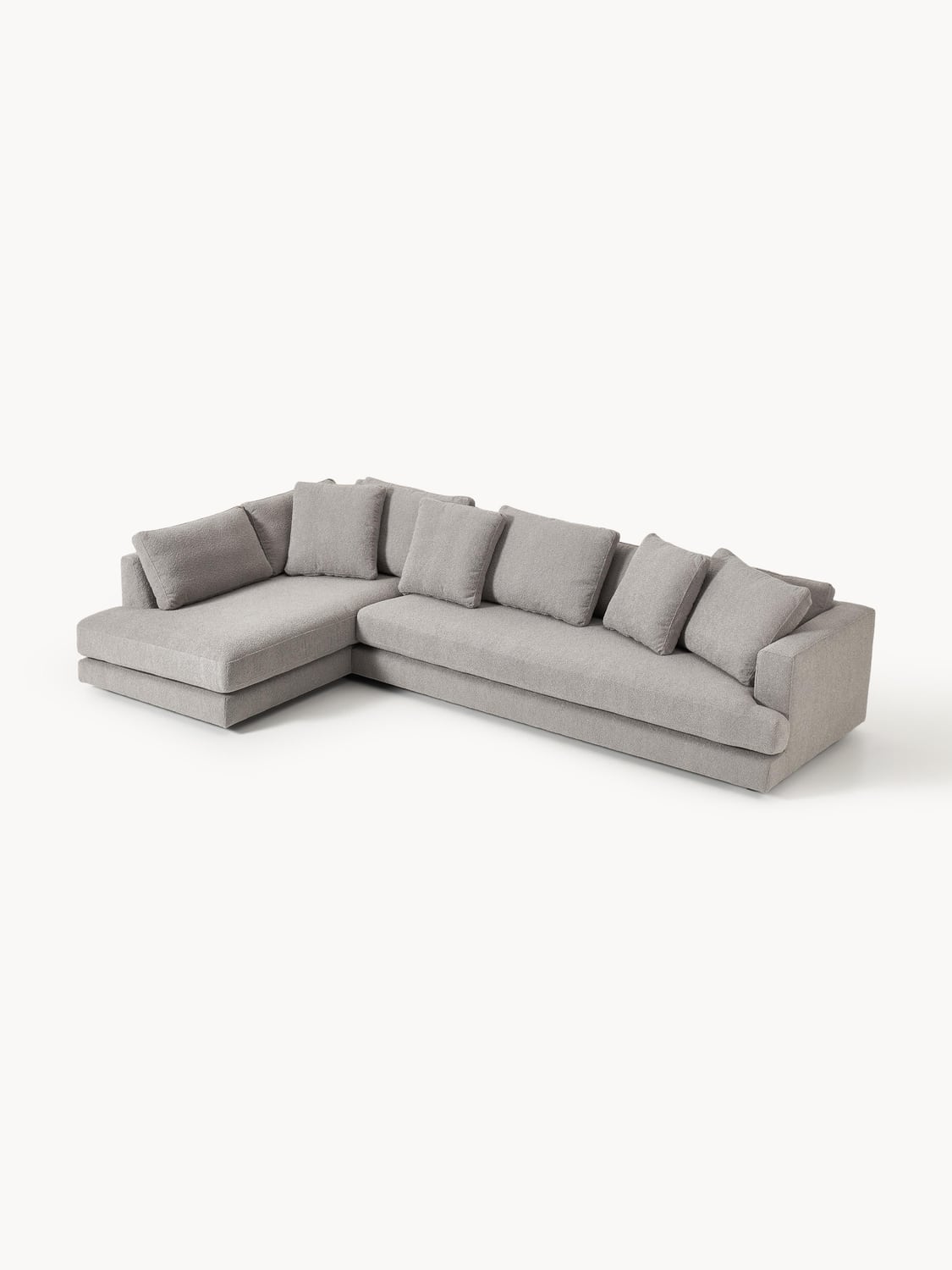 Tribeca XL Bouclé Corner Sofa — Grey