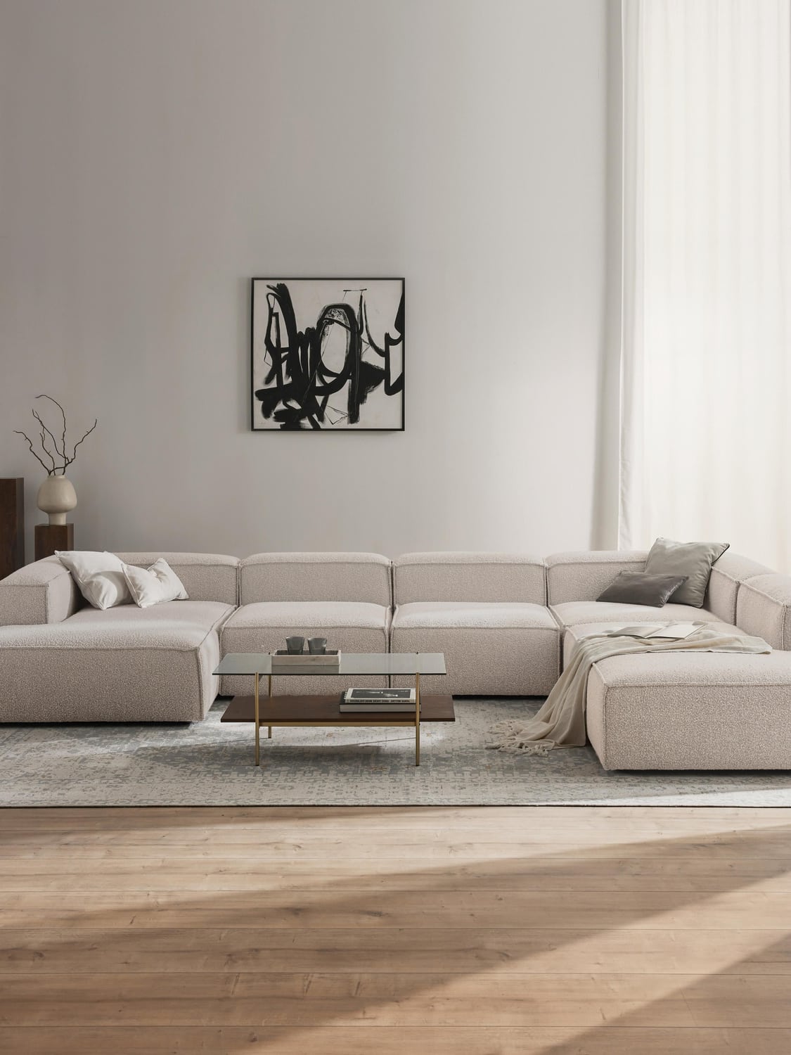 Lennon Modular XL Sofa in Bouclé — Off-White