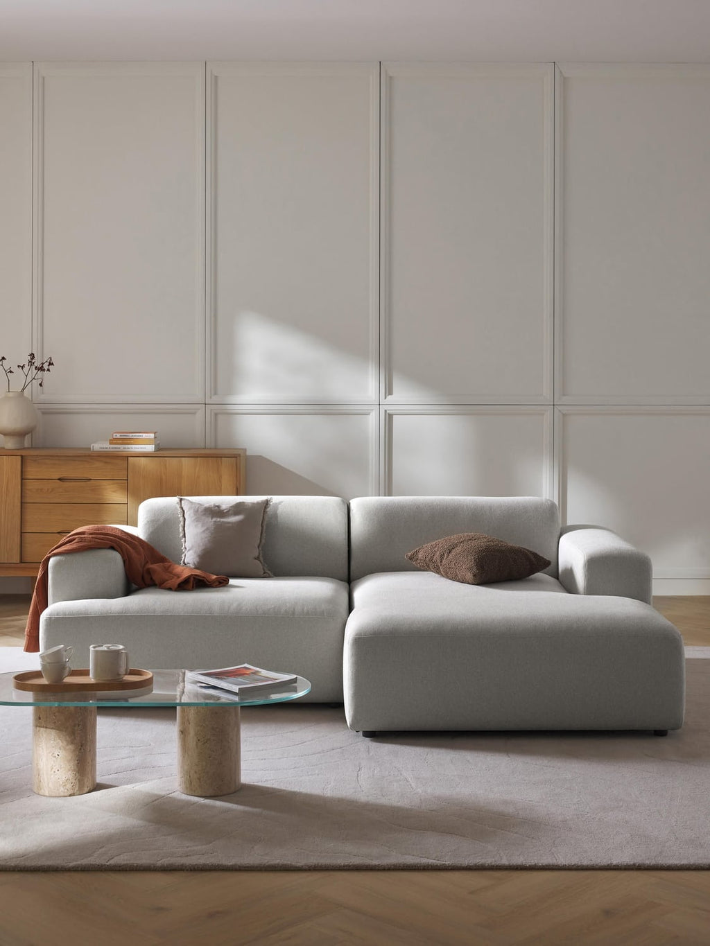 Melva Corner Sofa (3-seater) — Lilac