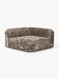Wolke Round Teddy Bouclé Corner Module — Dark Grey