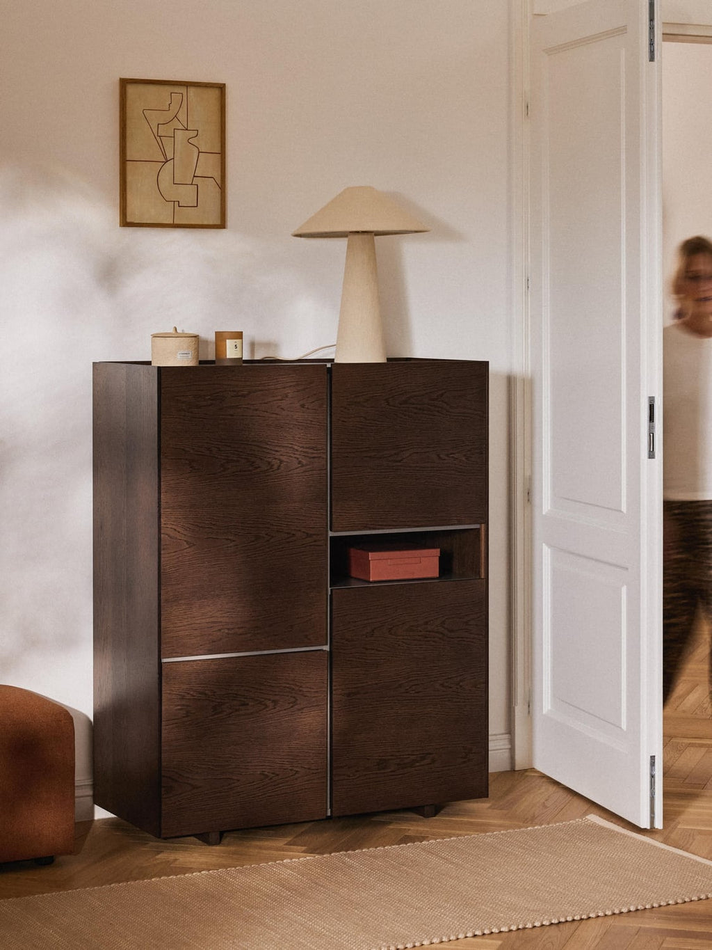 Larsen Wood-Highboard — Brown