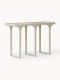 Bella Console Table in Travertine Look — Light Grey