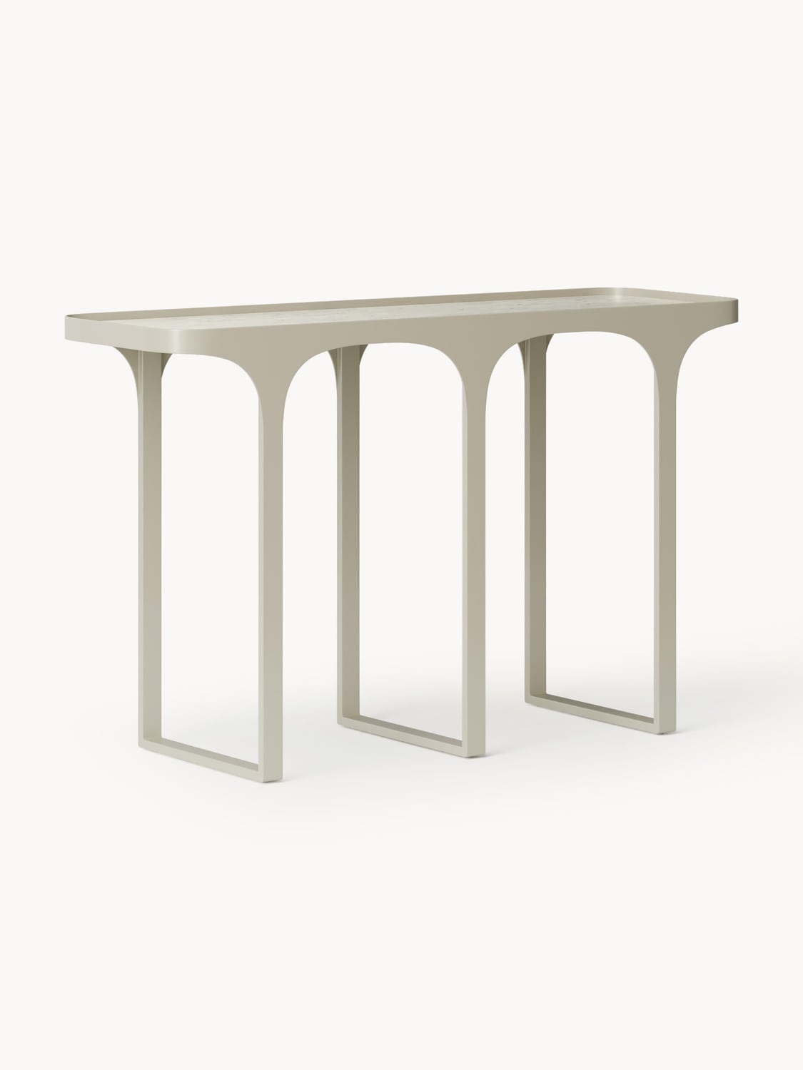 Bella Console Table in Travertine Look — Light Grey
