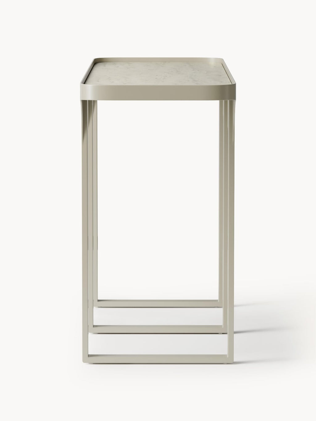 Bella Console Table in Travertine Look — Light Grey