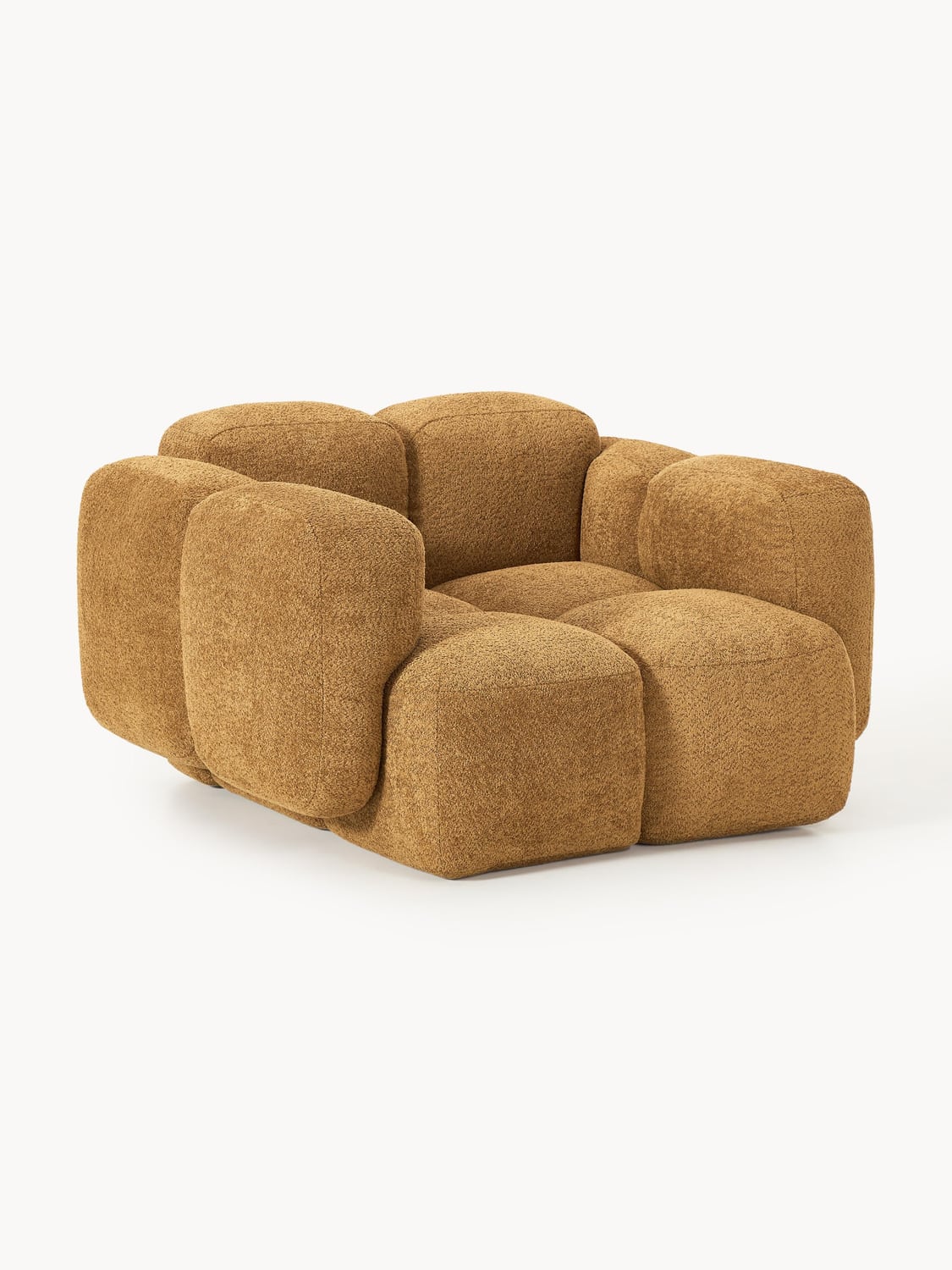 Tayla Lounge Chair in Teddy Bouclé — Caramel