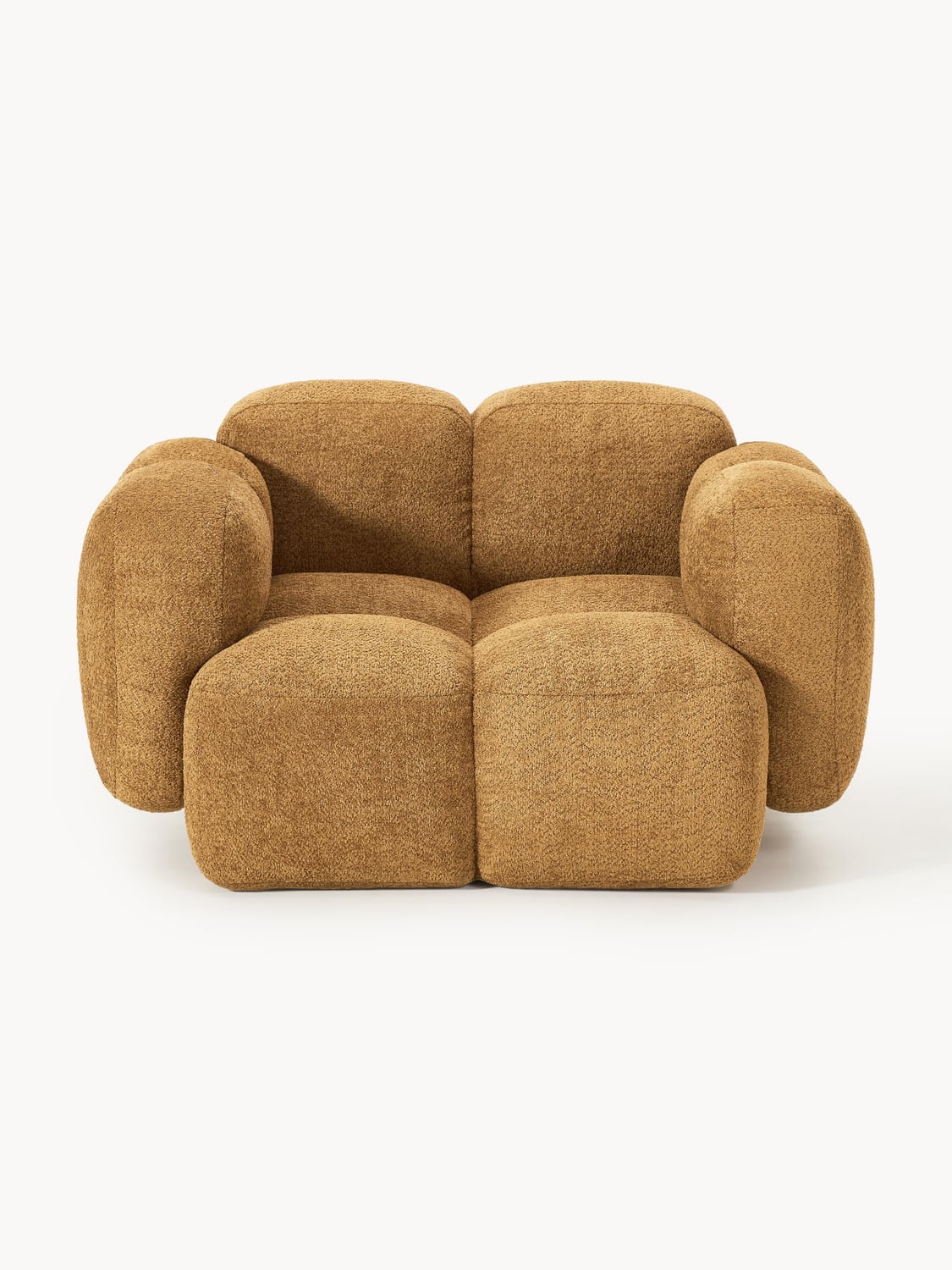 Tayla Lounge Chair in Teddy Bouclé — Caramel