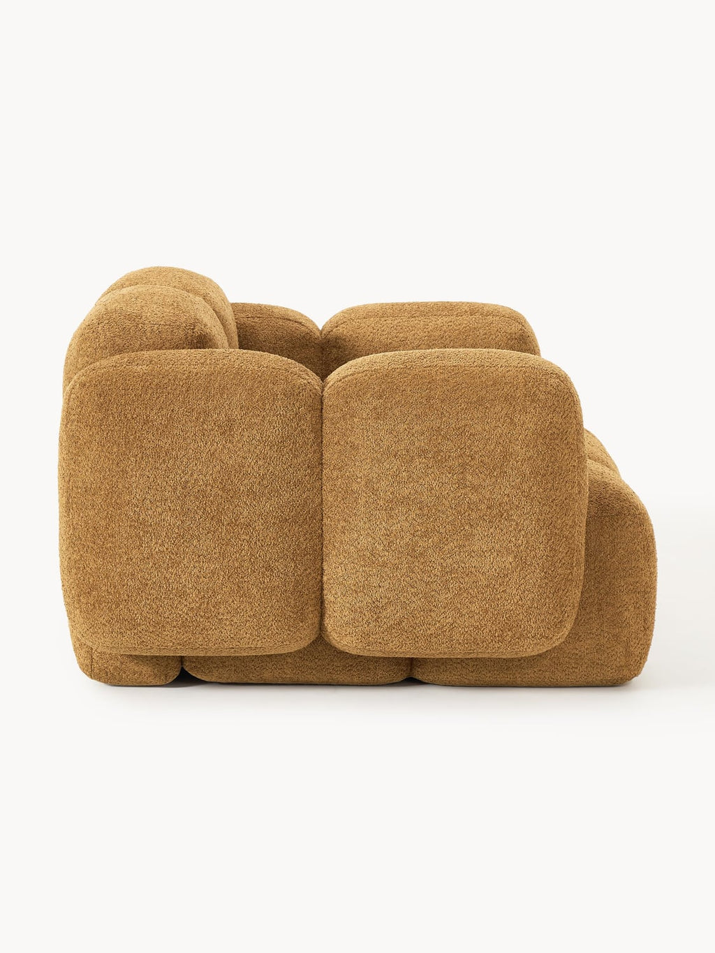 Tayla Lounge Chair in Teddy Bouclé — Caramel