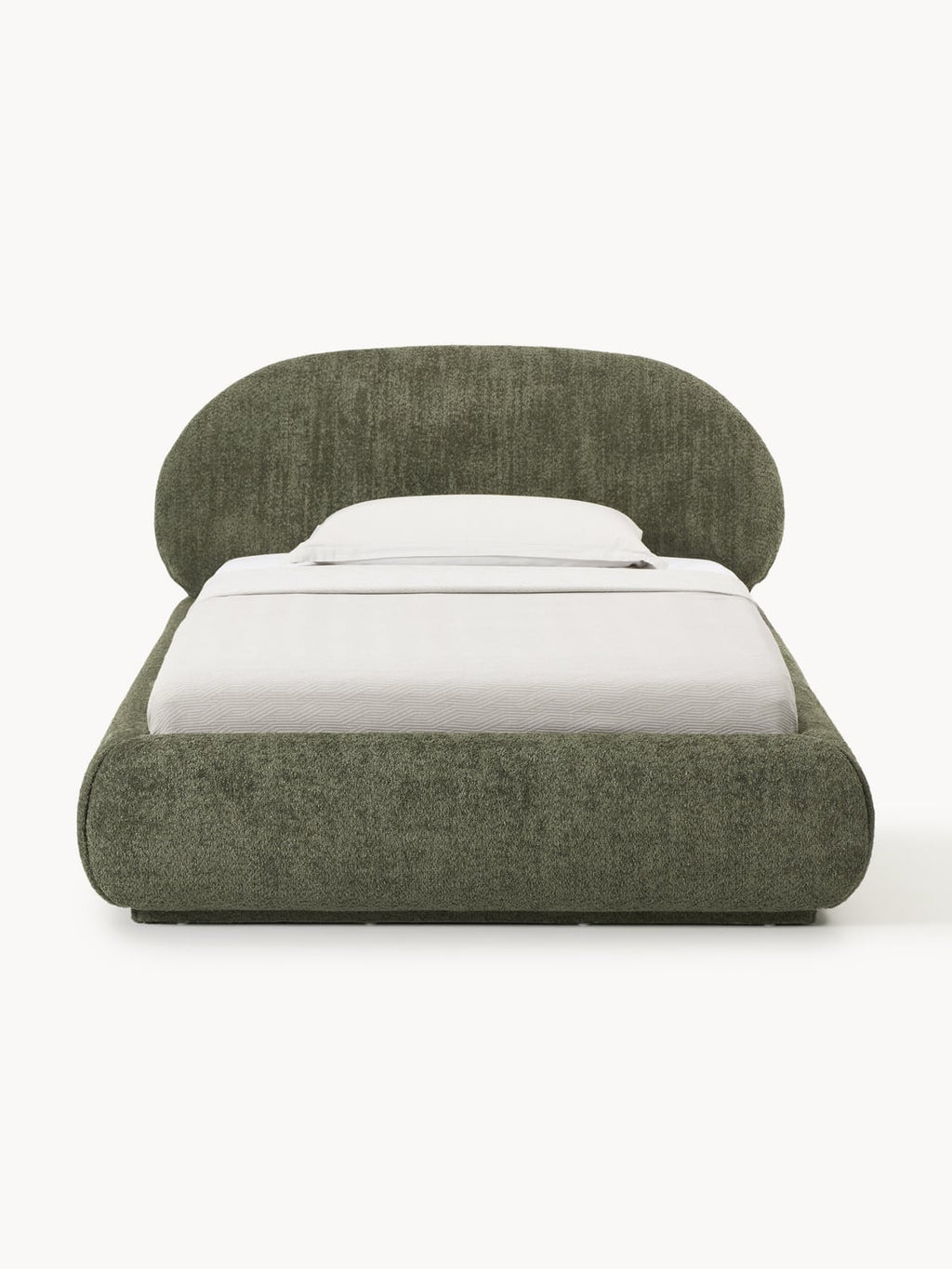 Alba Single Bed in Teddy Bouclé — Taupe