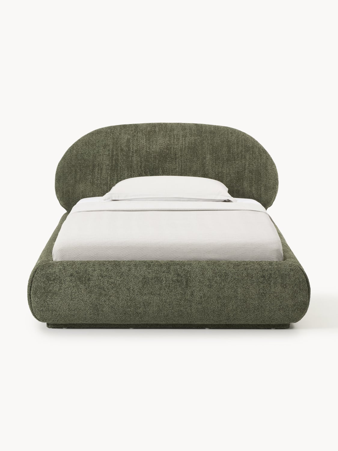 Alba Single Bed in Teddy Bouclé — Taupe
