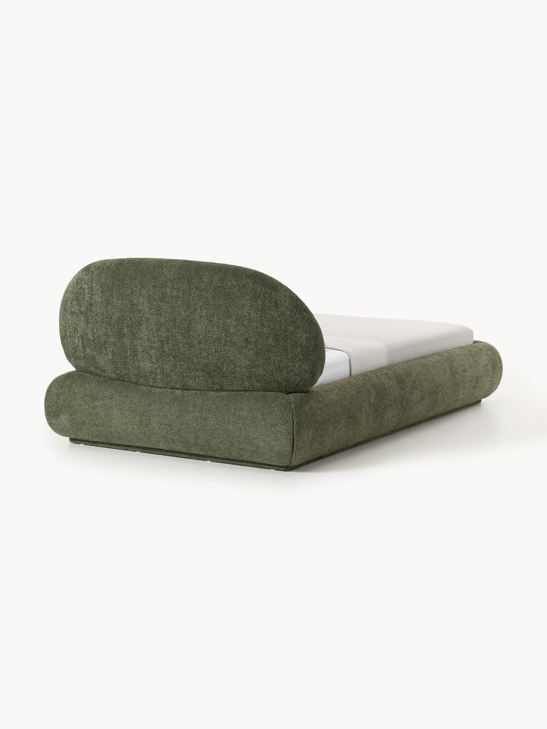 Alba Single Bed in Teddy Bouclé — Taupe