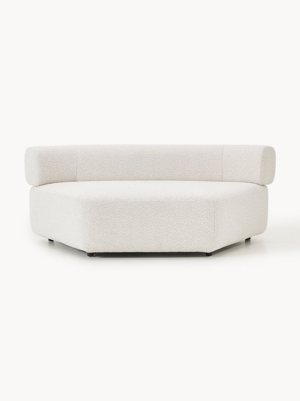 Anton Round Bouclé Corner Module — Light Grey