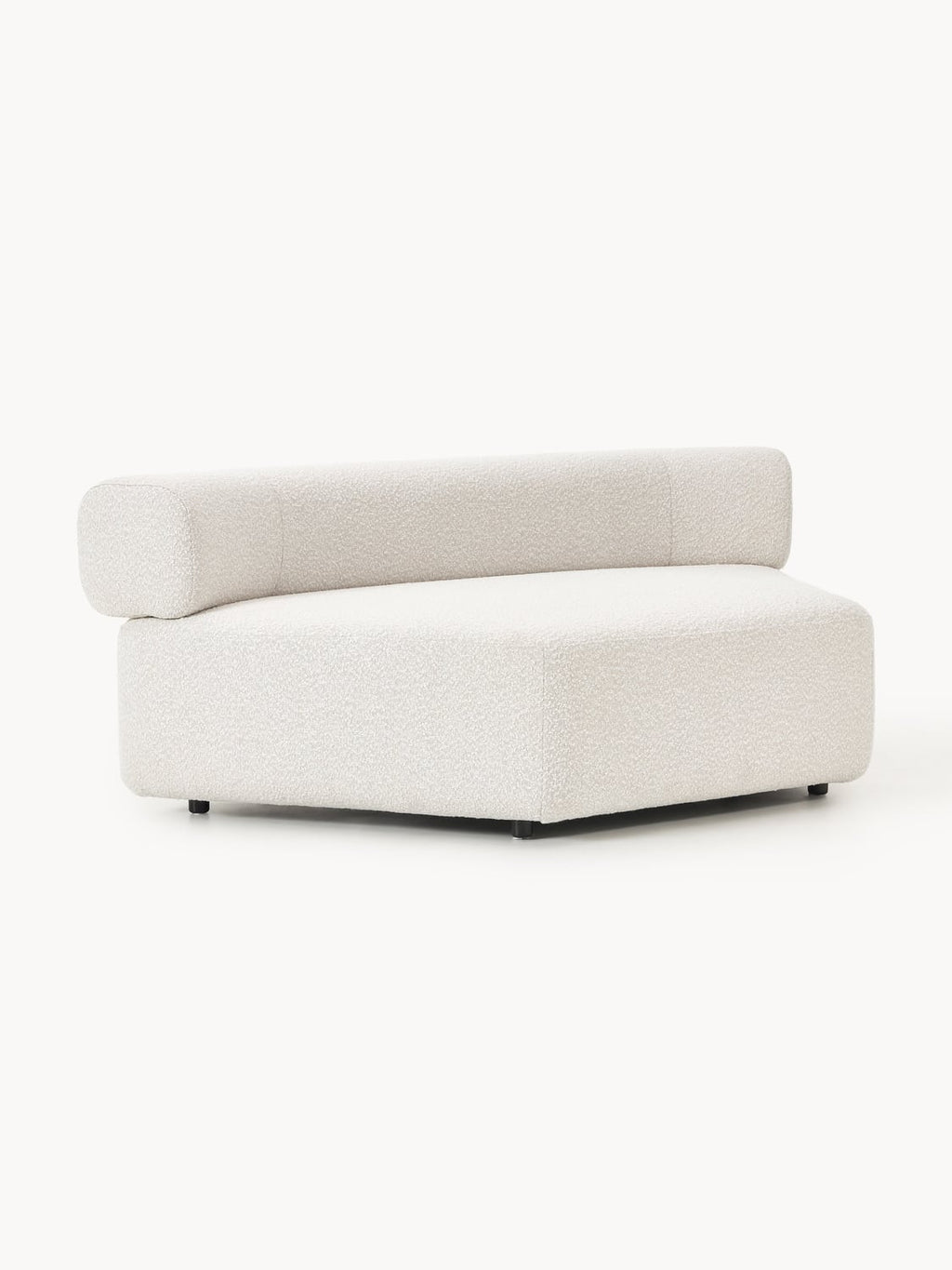 Anton Round Bouclé Corner Module — Light Grey
