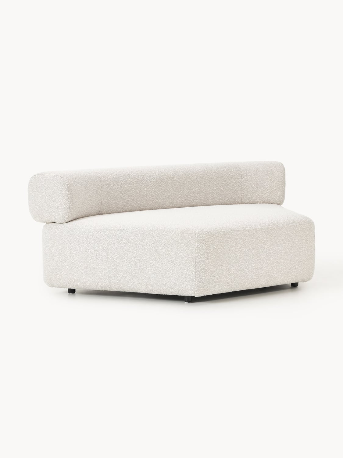 Anton Round Bouclé Corner Module — Light Grey