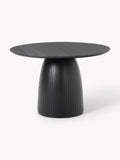 Nelly Round Dining Table with Marble Table Top, Ø 115 cm — Anthracite