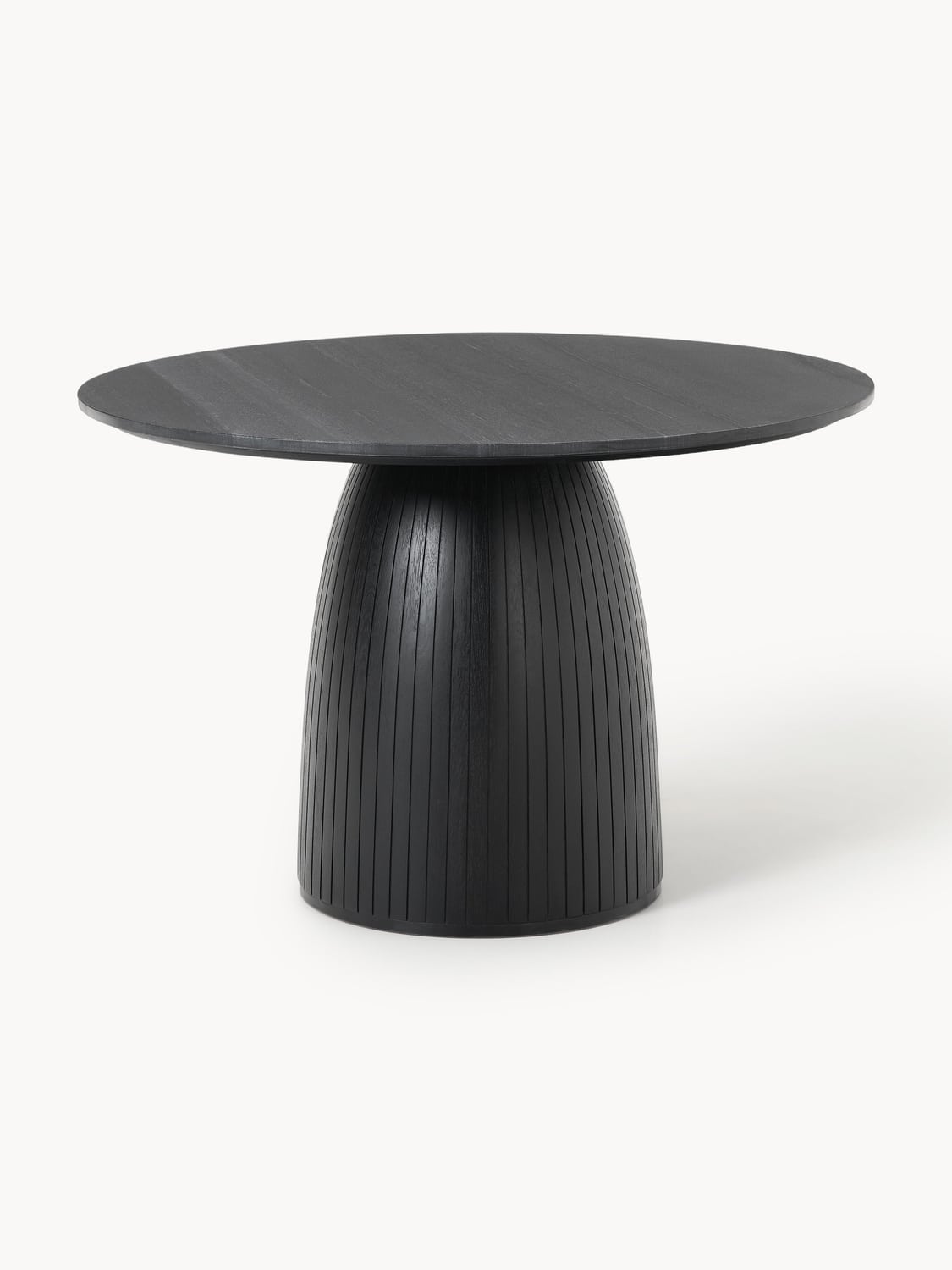 Nelly Round Dining Table with Marble Table Top, Ø 115 cm — Anthracite