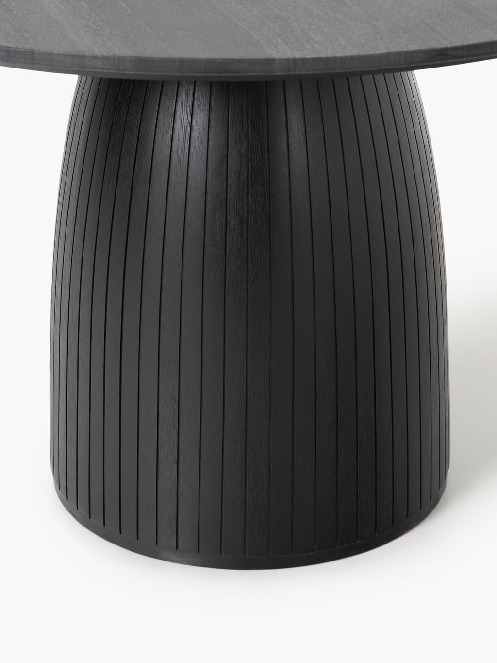 Nelly Round Dining Table with Marble Table Top, Ø 115 cm — Anthracite