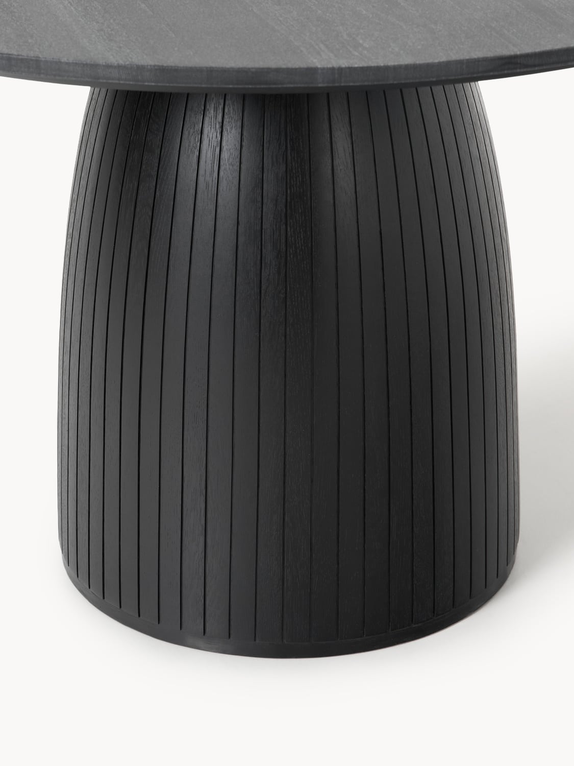 Nelly Round Dining Table with Marble Table Top, Ø 115 cm — Anthracite