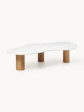 Naruto Marble-Coffee Table in Organic Form — Light Grey