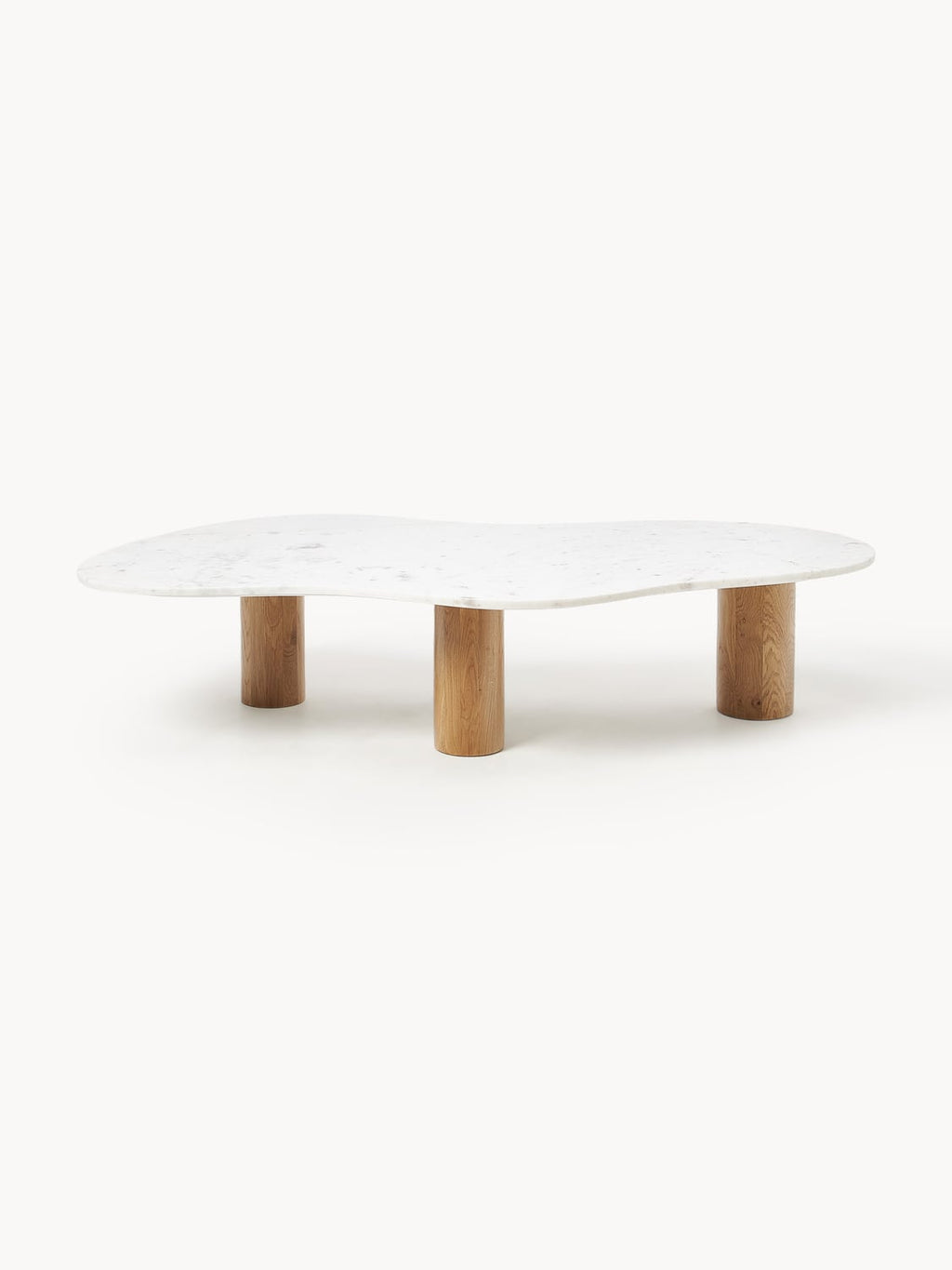 Naruto Marble-Coffee Table in Organic Form — Light Grey