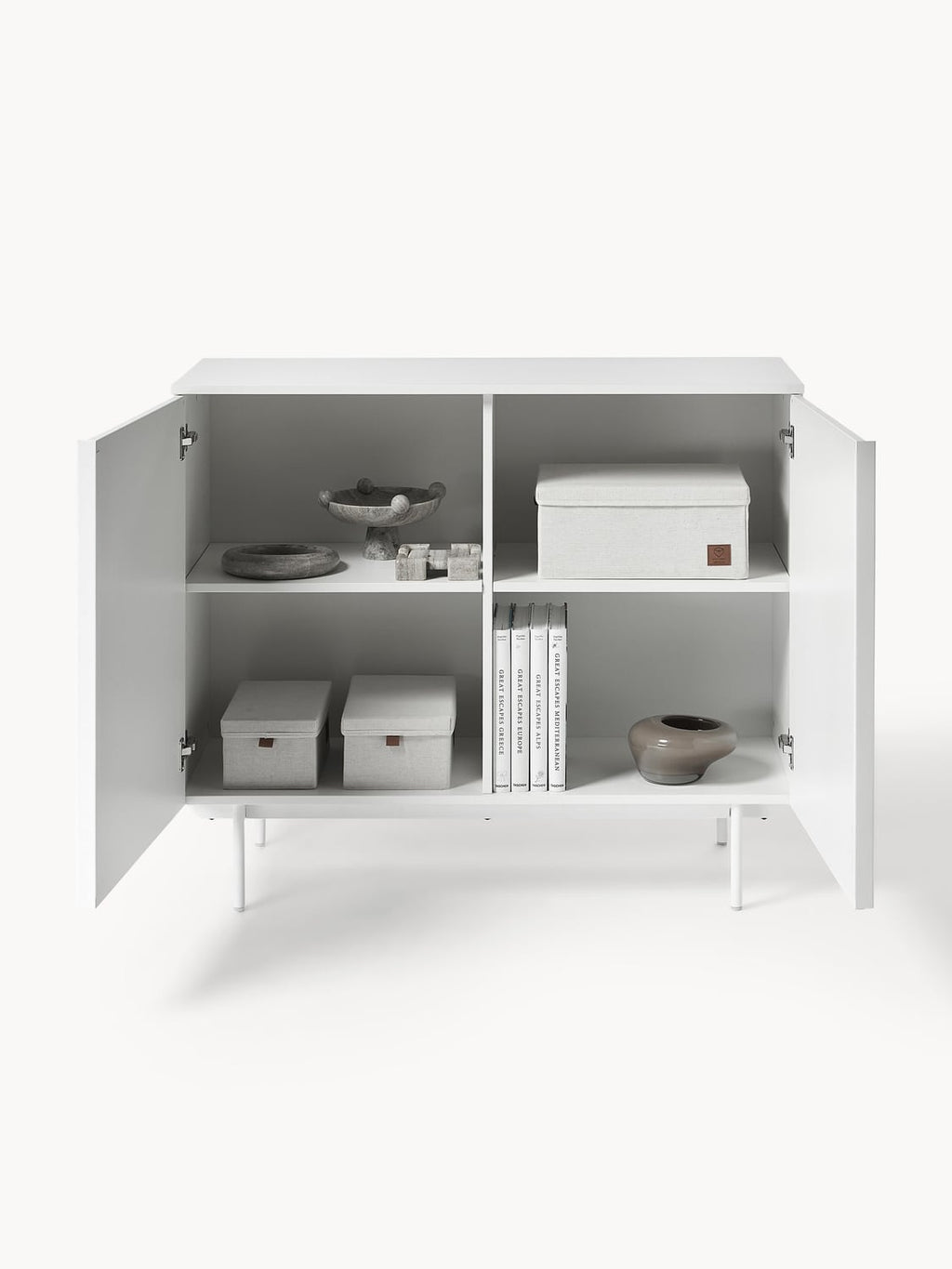 Elona Wood-Highboard — Off-White