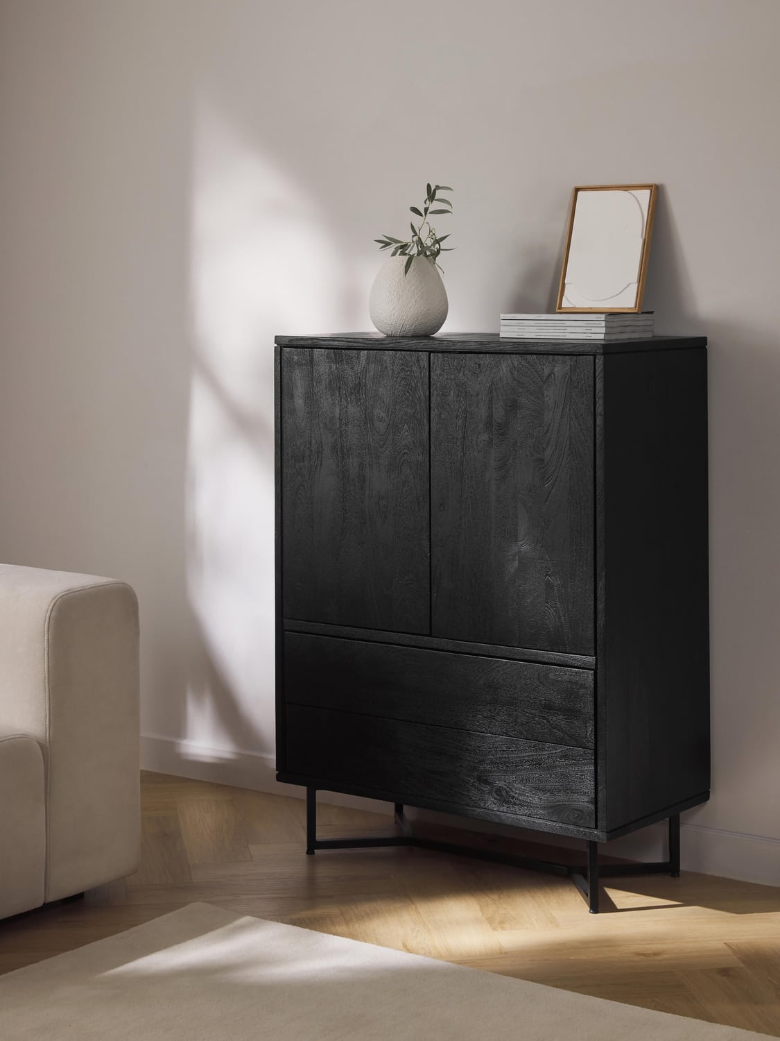 Luca Highboard in Mango Wood