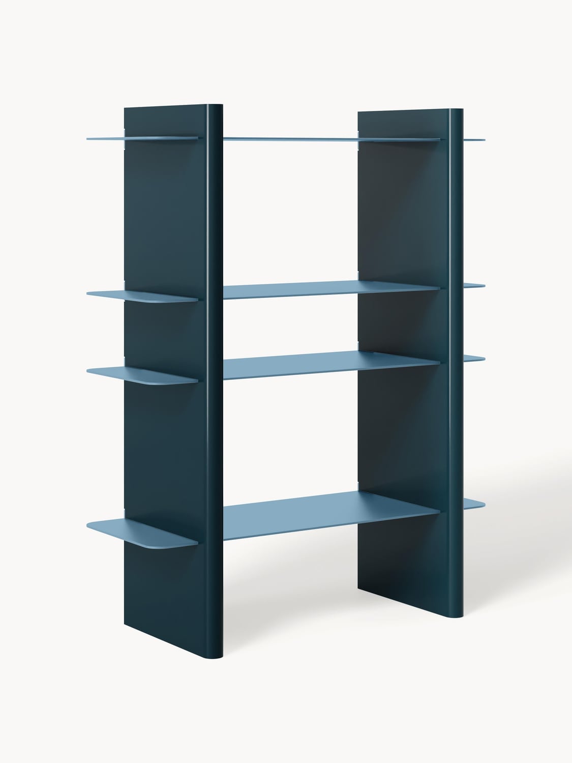 Rami Shelving Unit with Metal Elements — Teal