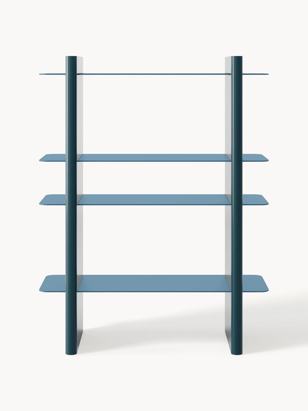 Rami Shelving Unit with Metal Elements — Teal