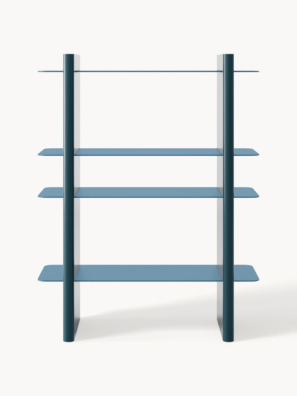 Rami Shelving Unit with Metal Elements — Teal