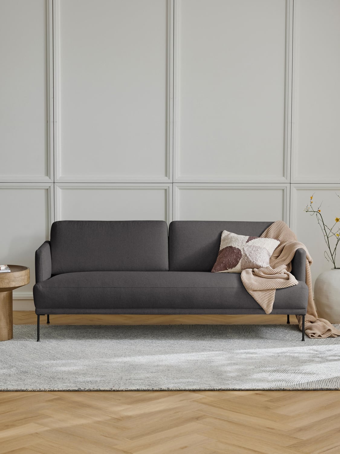 Fluente Sofa (3-seater) — Dark Grey
