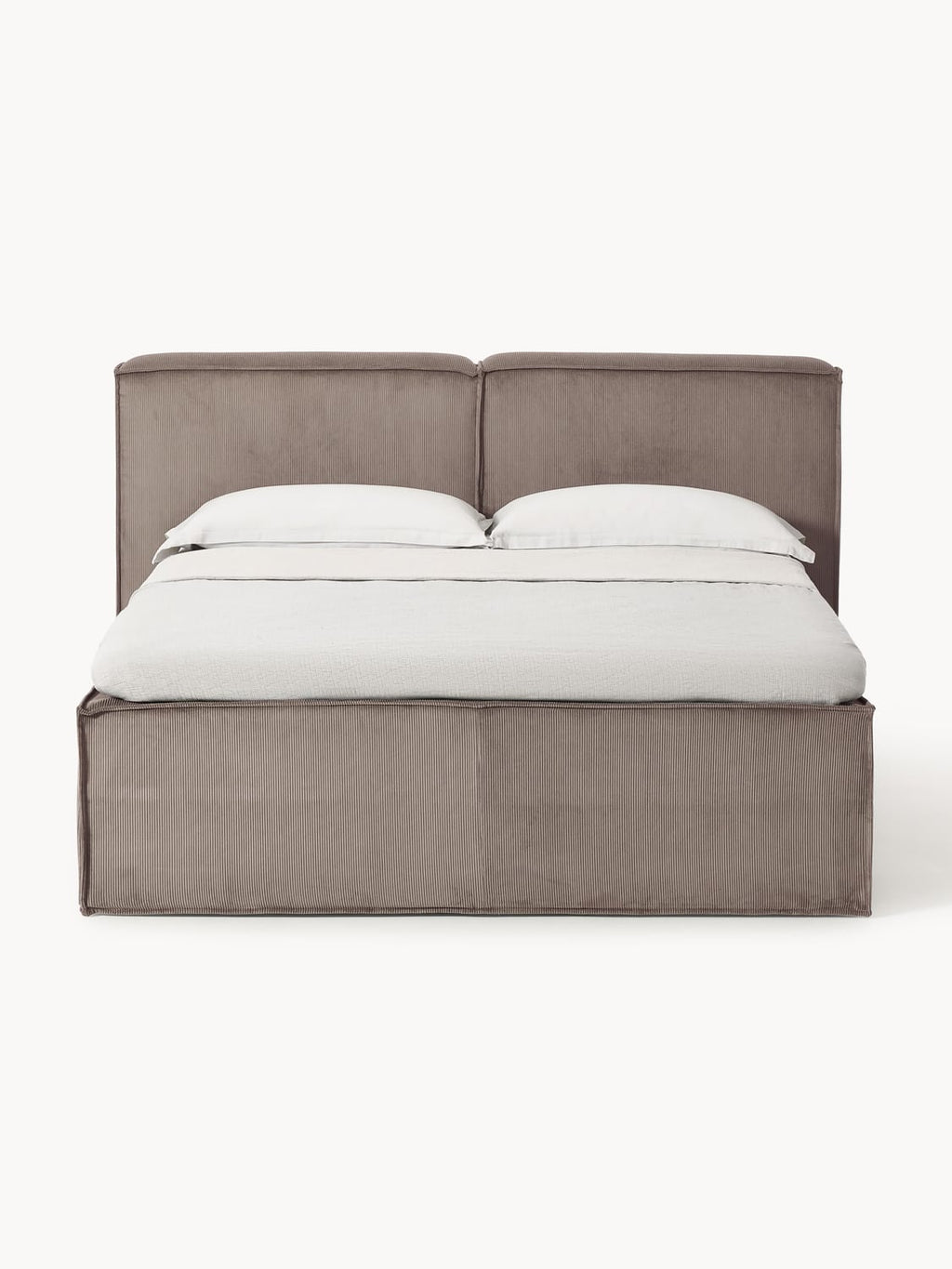 Lennon Corduroy-Box-Spring Bed — Eucalyptus