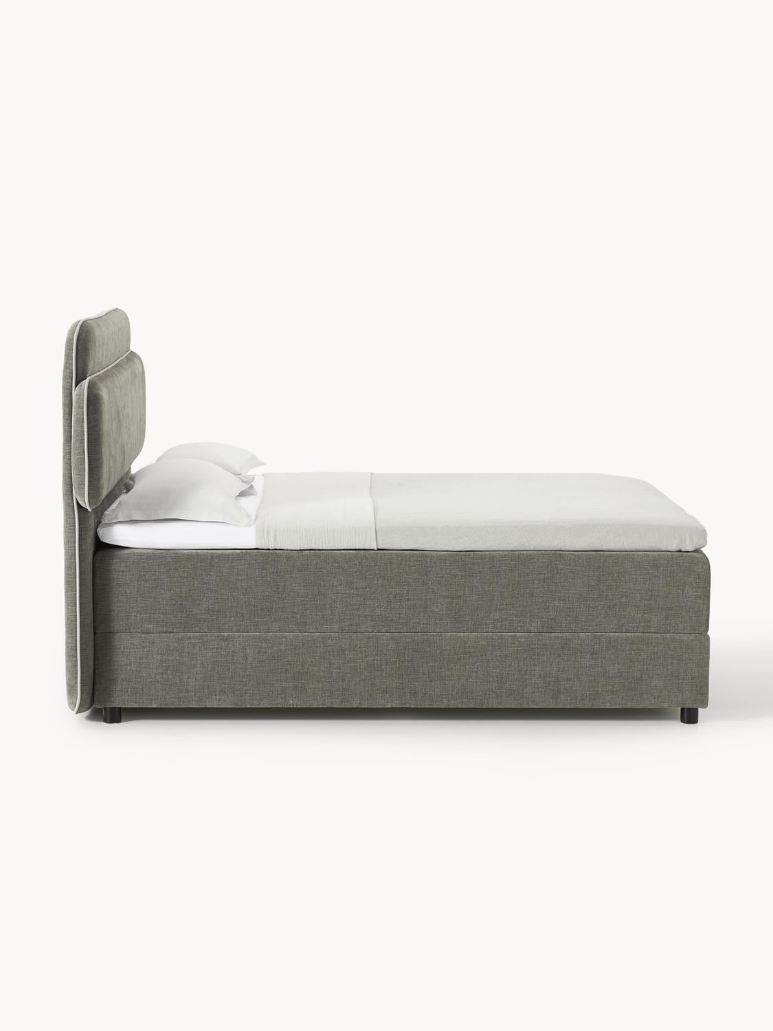 Enrica Box-Spring Bed — Mushroom