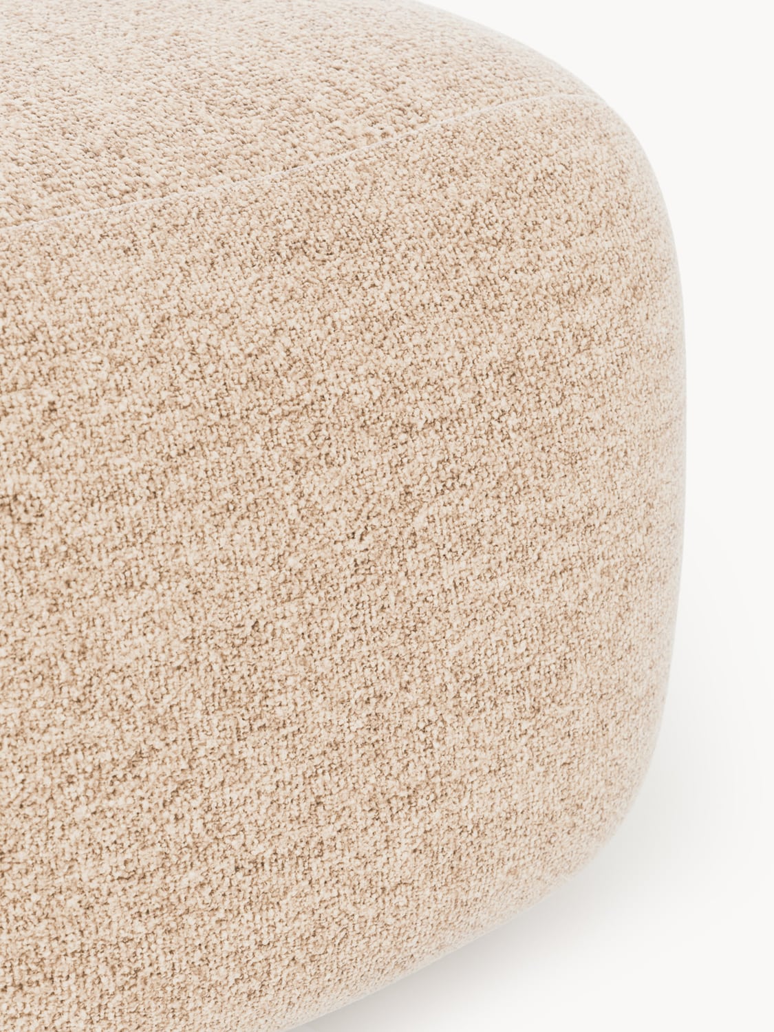 Wolke Oval Bouclé Sofa Ottoman — Sand