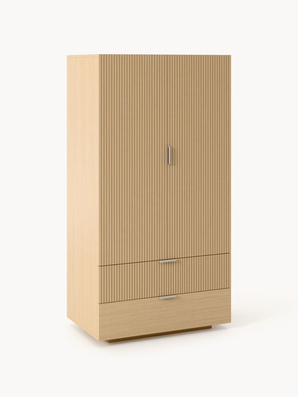 Sato Compact Wardrobe in Wood — Warm Grey