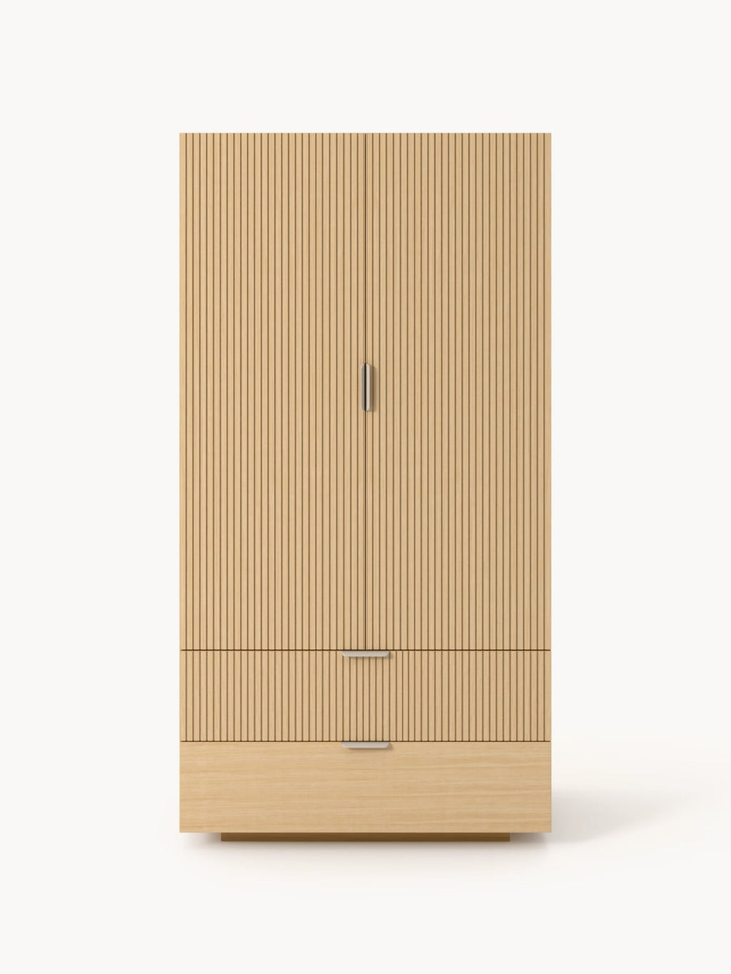 Sato Compact Wardrobe in Wood — Warm Grey