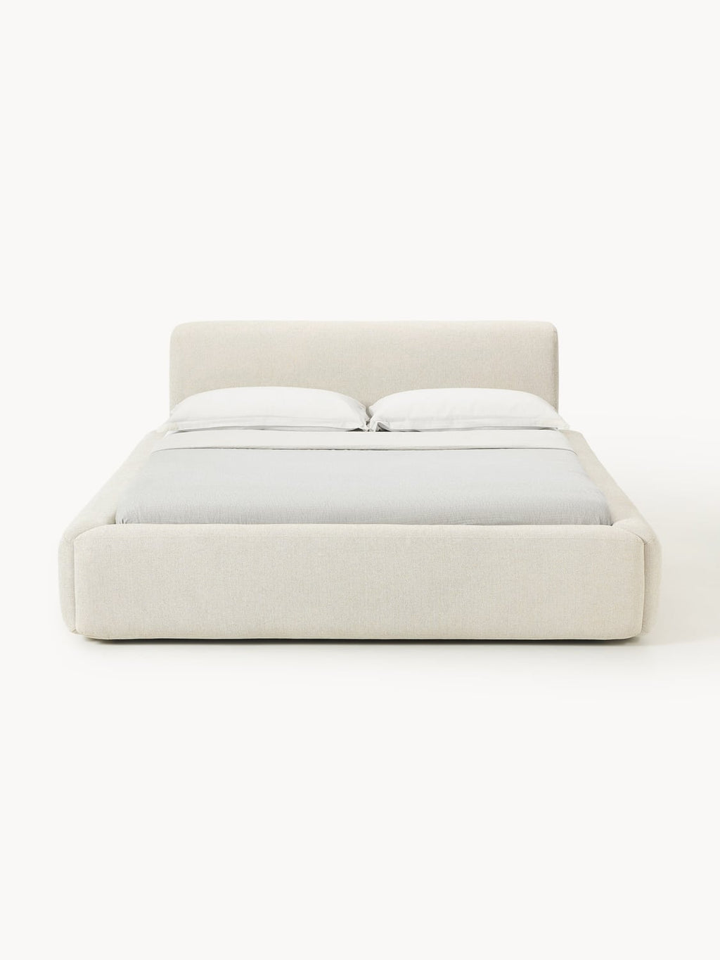 Melva Upholstered Bed — Off-White