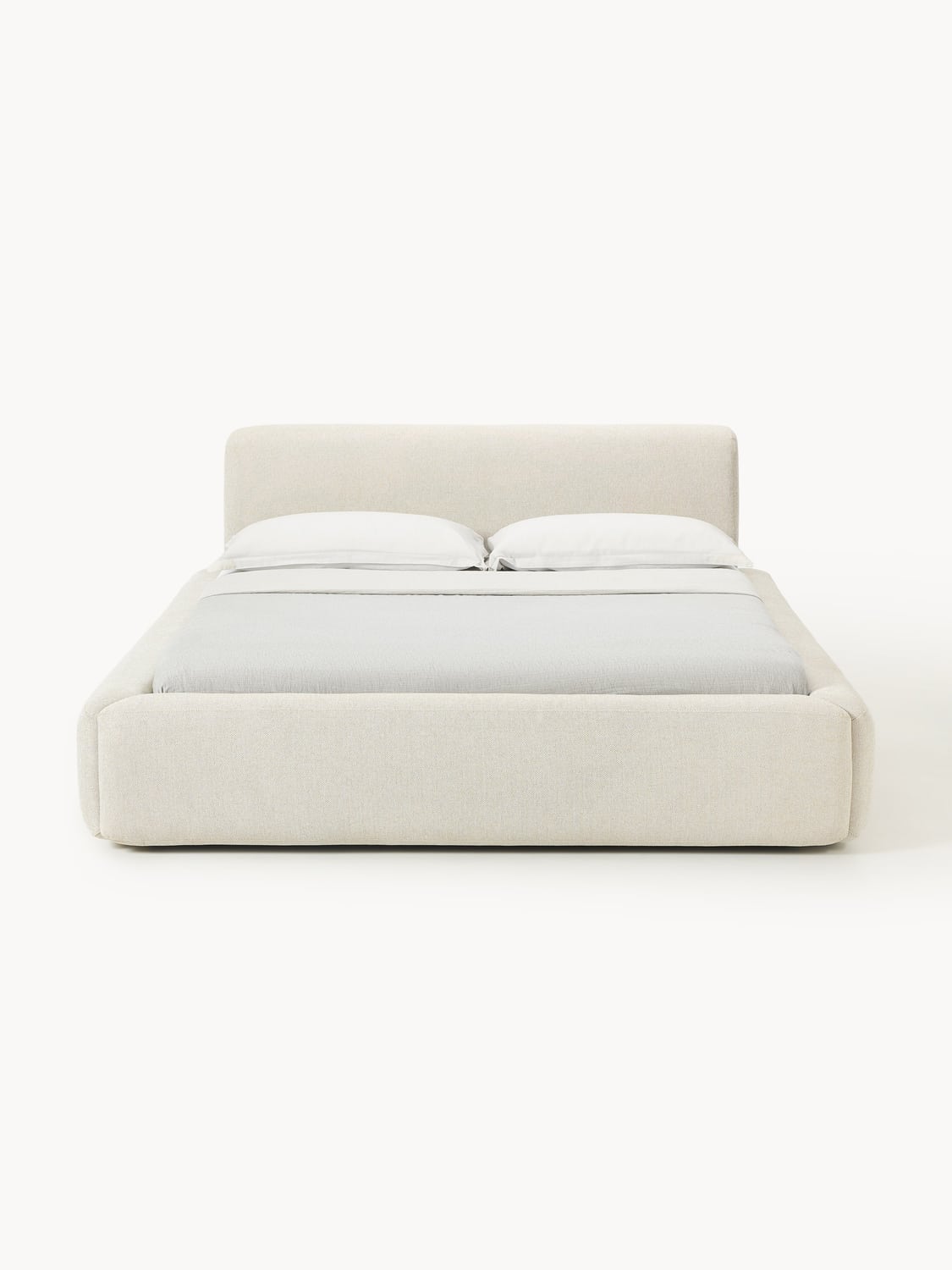 Melva Upholstered Bed — Off-White