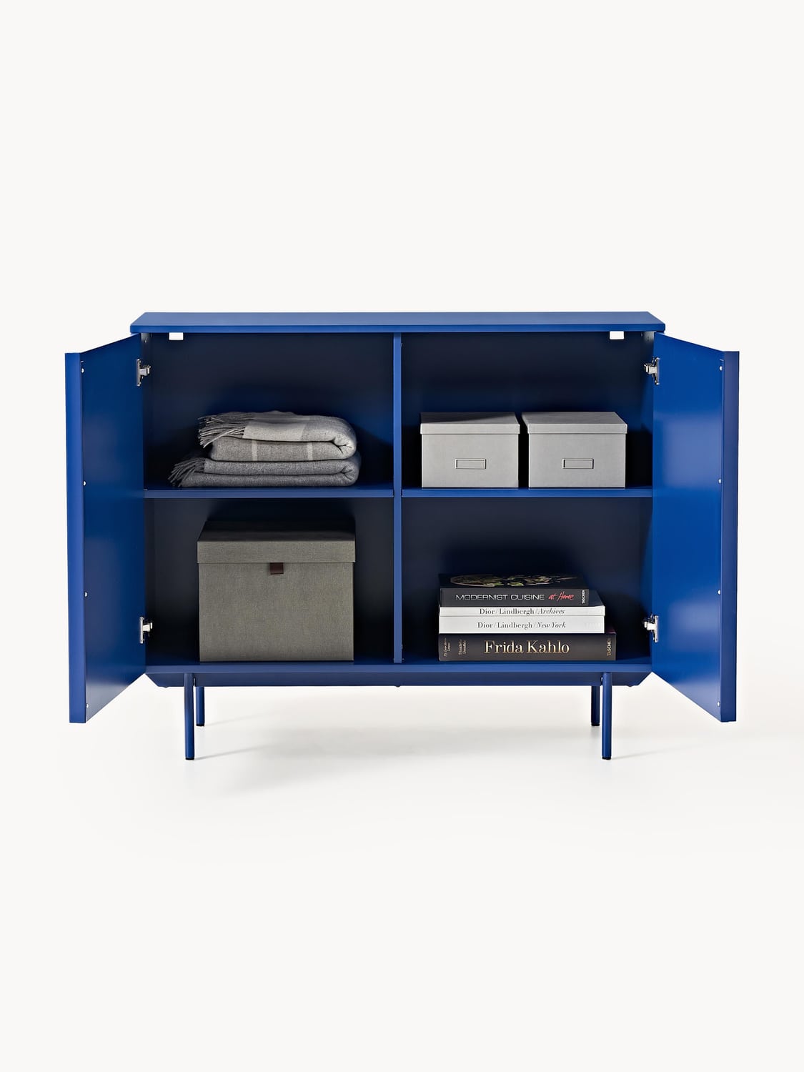 Elona Wood-Highboard — Blue