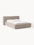 Lennon Upholstered Bed with Storage — Oatmeal