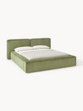 Lennon Upholstered Bed in Corduroy — Sage