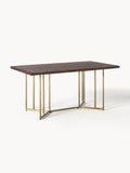 Luca Dining Table in Mango Wood with Herringbone Pattern, in various sizes