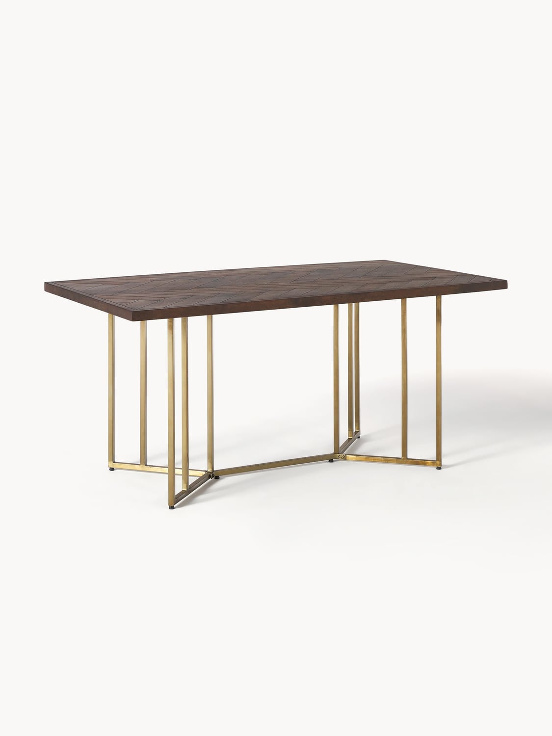 Luca Dining Table in Mango Wood with Herringbone Pattern, in various sizes