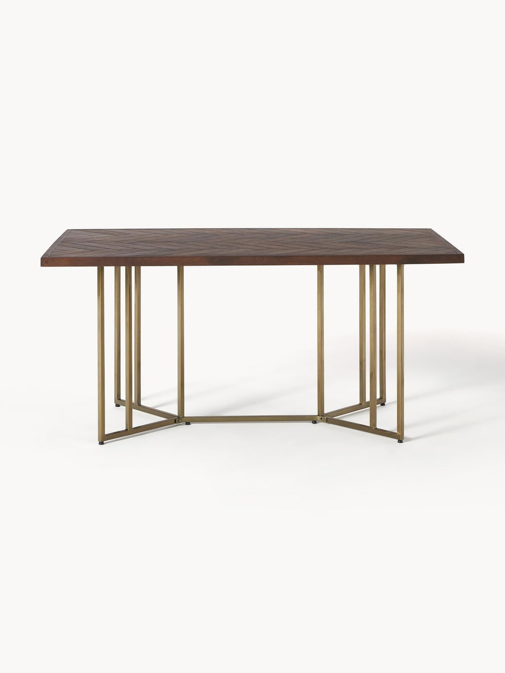 Luca Dining Table in Mango Wood with Herringbone Pattern, in various sizes