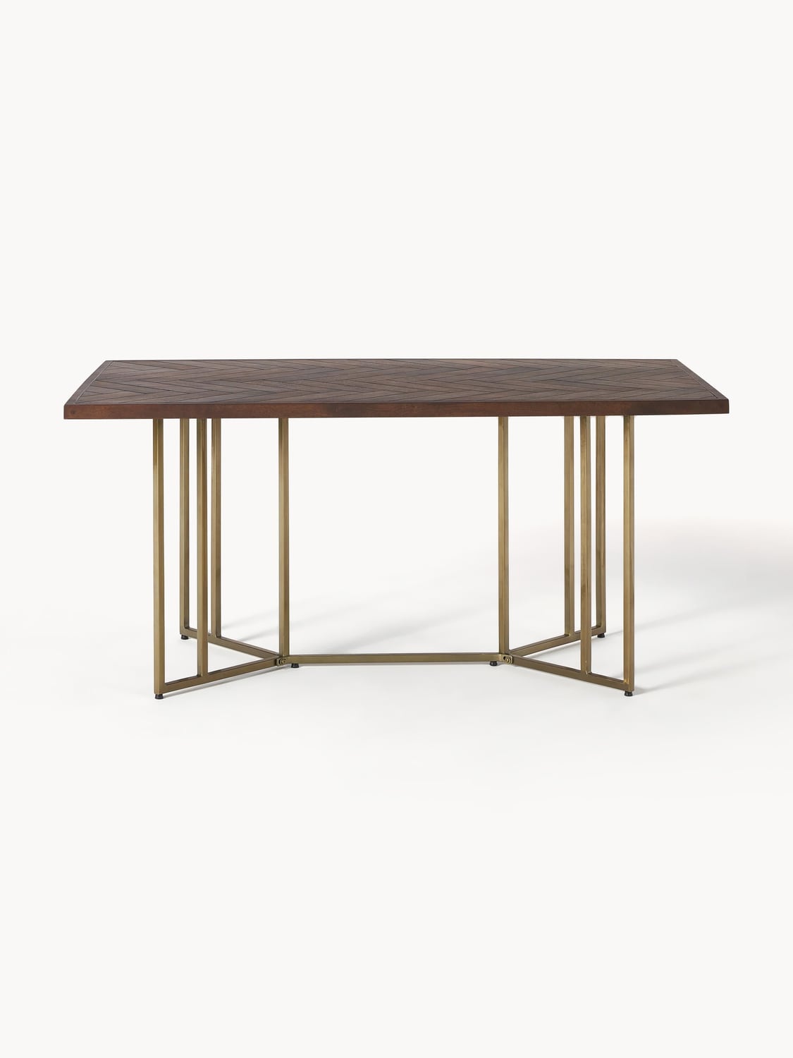 Luca Dining Table in Mango Wood with Herringbone Pattern, in various sizes